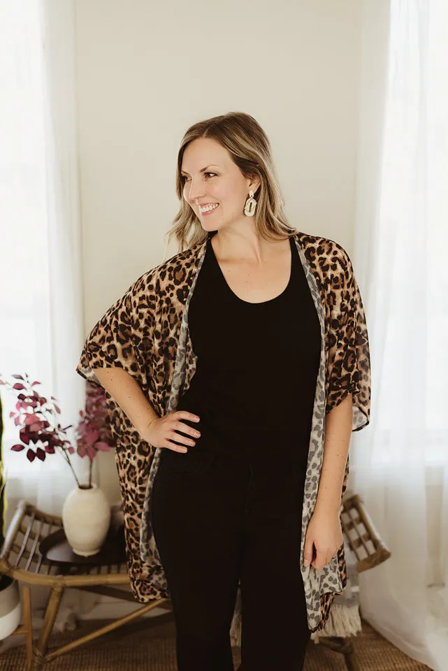Animal Woven Kimono