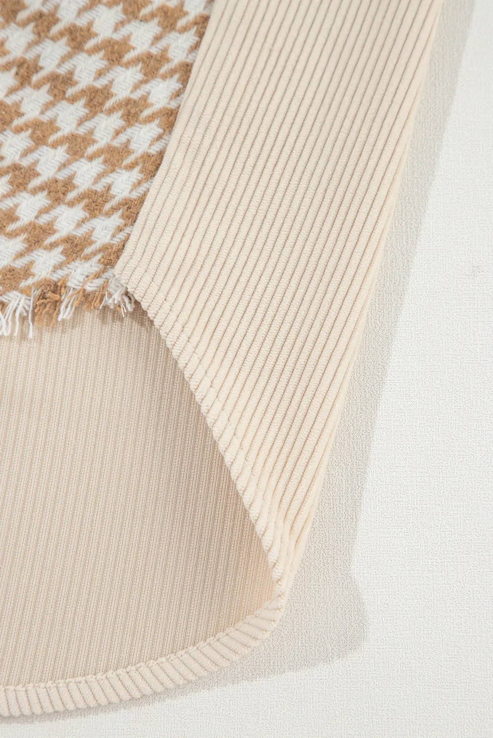 Autumnal Hues Corduroy and Houndstooth Shirt
