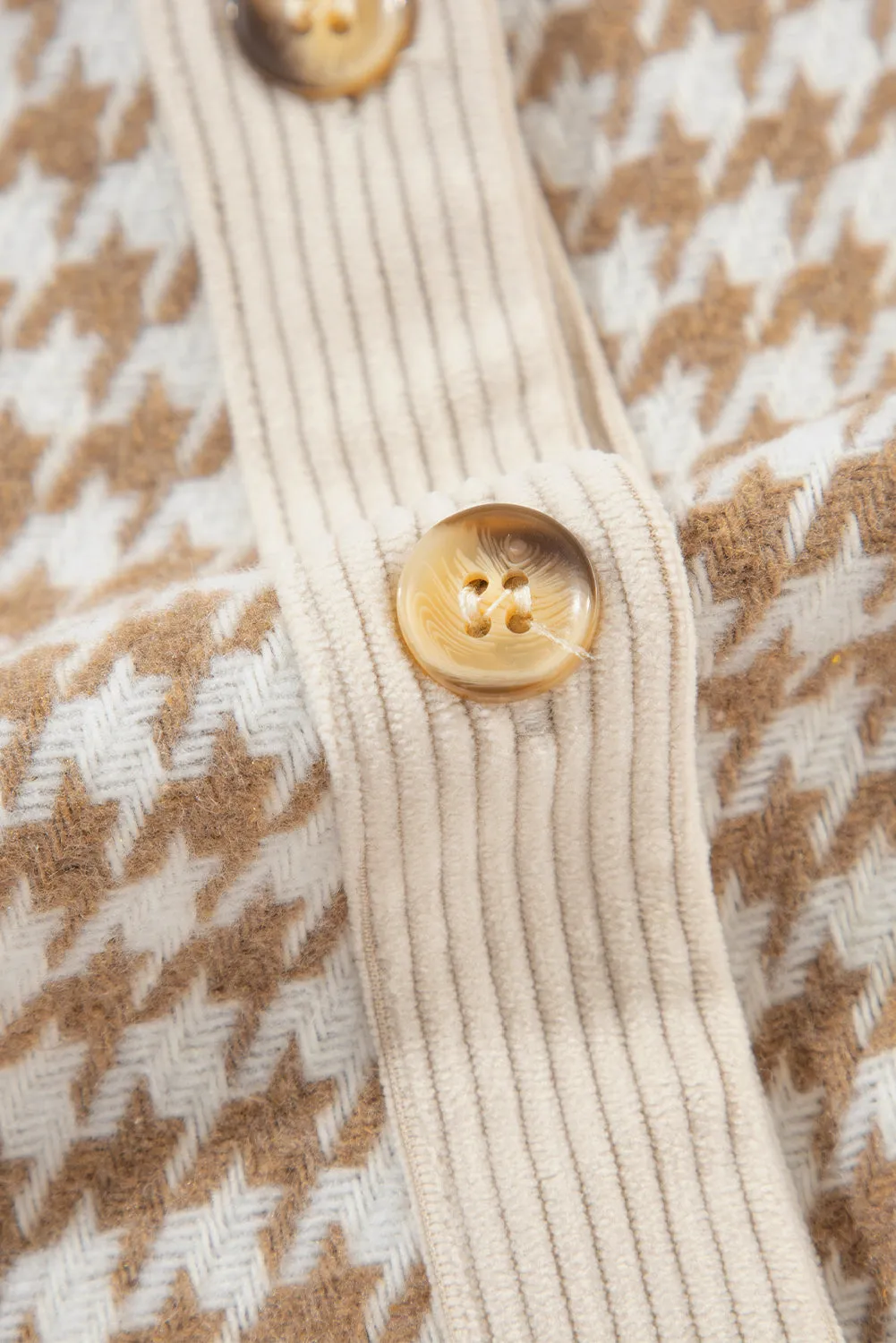 Autumnal Hues Corduroy and Houndstooth Shirt