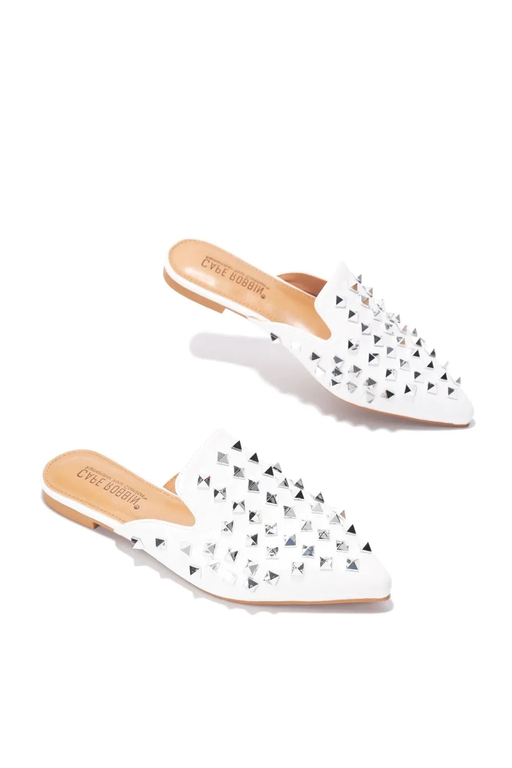 Cape Robbin Closed Toe Sandals Women mules for woman Pointed Toe Flats For Women Pointed Toe Slip On Flats