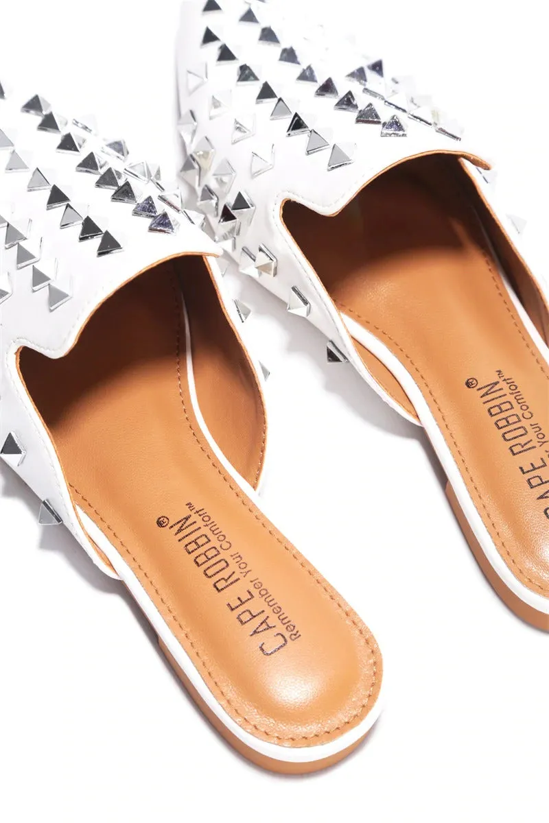 Cape Robbin Closed Toe Sandals Women mules for woman Pointed Toe Flats For Women Pointed Toe Slip On Flats