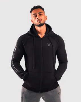 Capital Zip Up Hoodie - Black