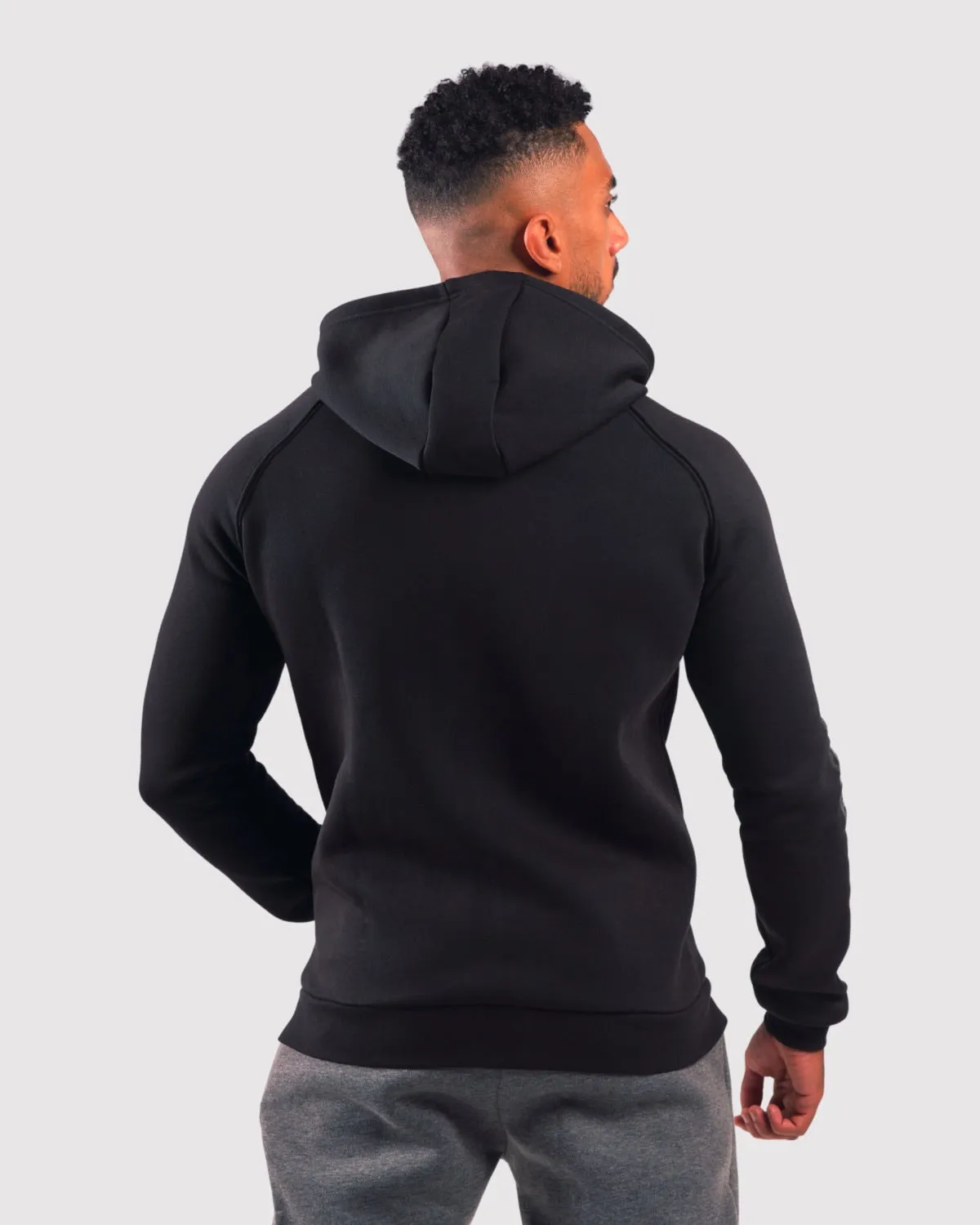 Capital Zip Up Hoodie - Black