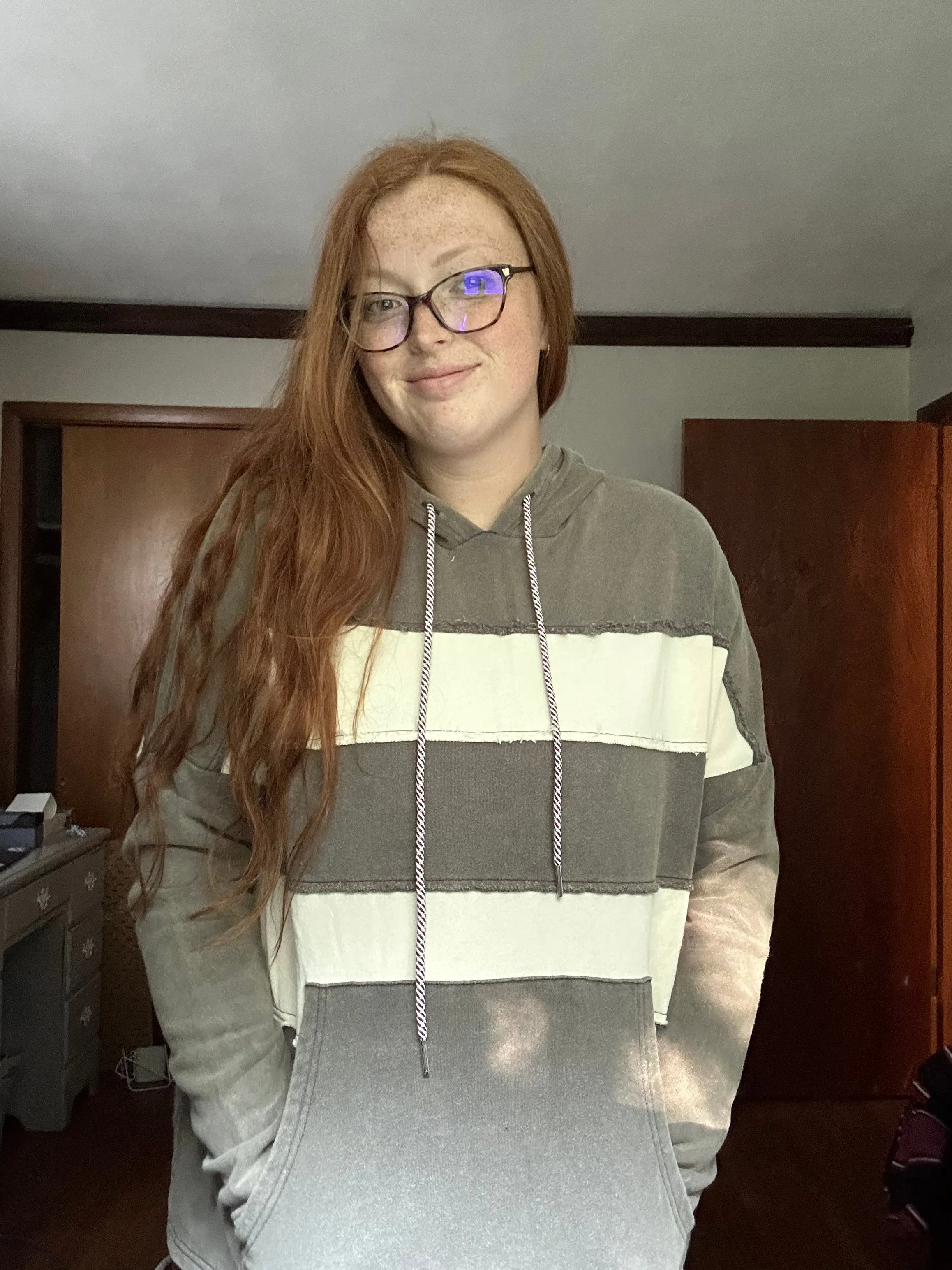 Color block hoodie