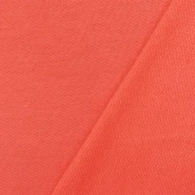 Coral Orange Solid Stretch Cotton Baby French Terry Knit Fabric
