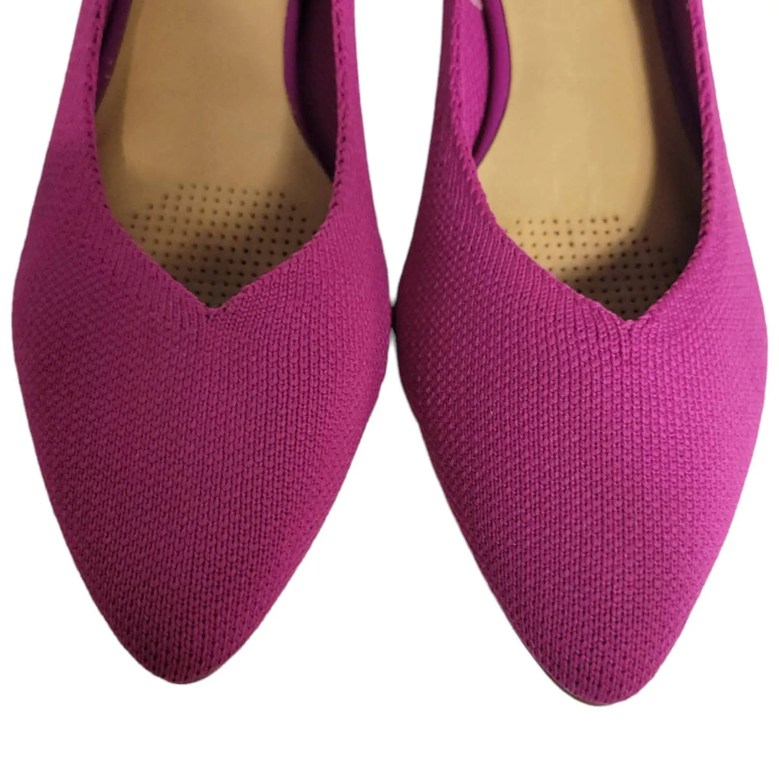 Corso Como Julia Knit Flats Fuchsia Fest Hot Pink Pointed Toe CC Slip On Size 7
