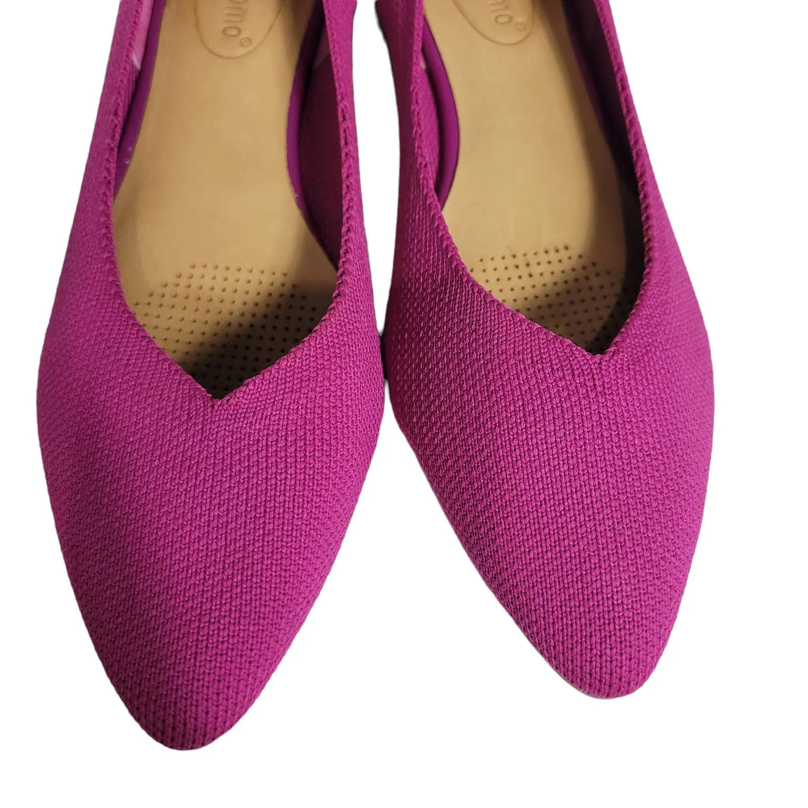 Corso Como Julia Knit Flats Fuchsia Fest Hot Pink Pointed Toe CC Slip On Size 7
