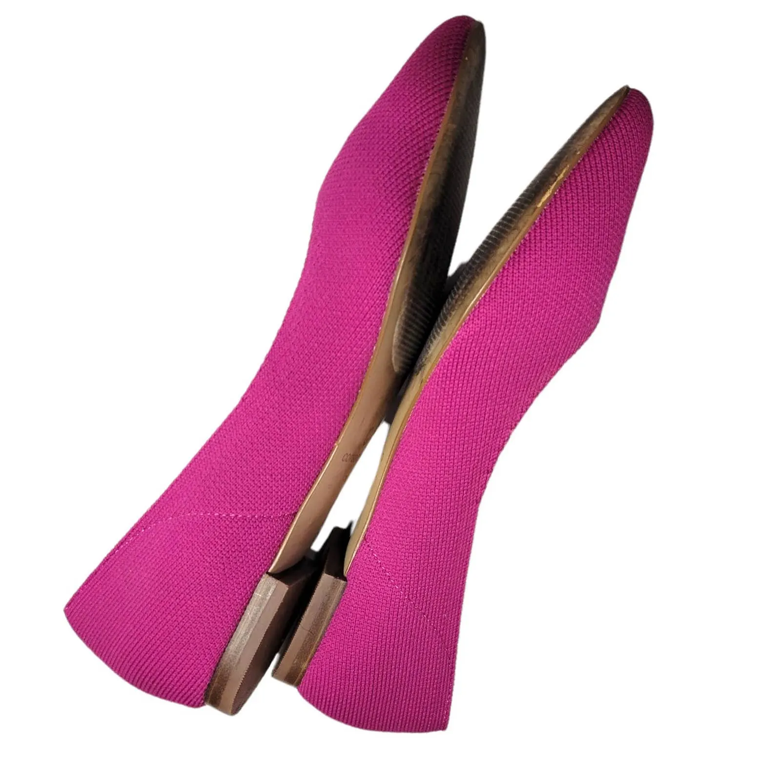Corso Como Julia Knit Flats Fuchsia Fest Hot Pink Pointed Toe CC Slip On Size 7