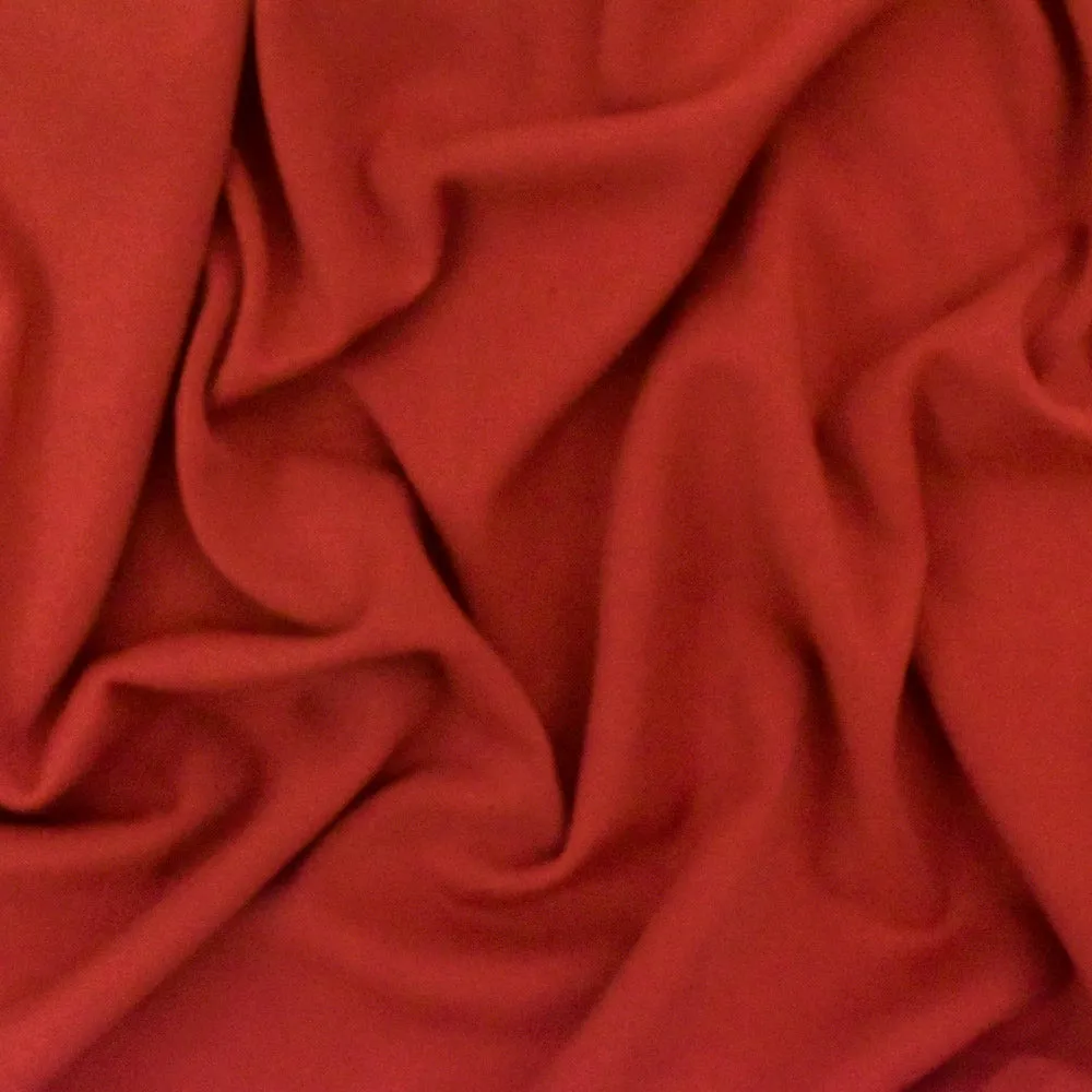 Deep Orange Famous Maker Solid Stretch Tricot Yoga Swimwear Knit Fabric
