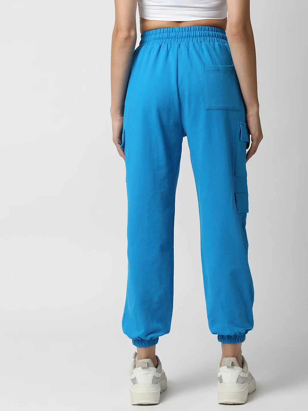 Disrupt Women's Cargo Pockets Blue Comfort Fit Jogger