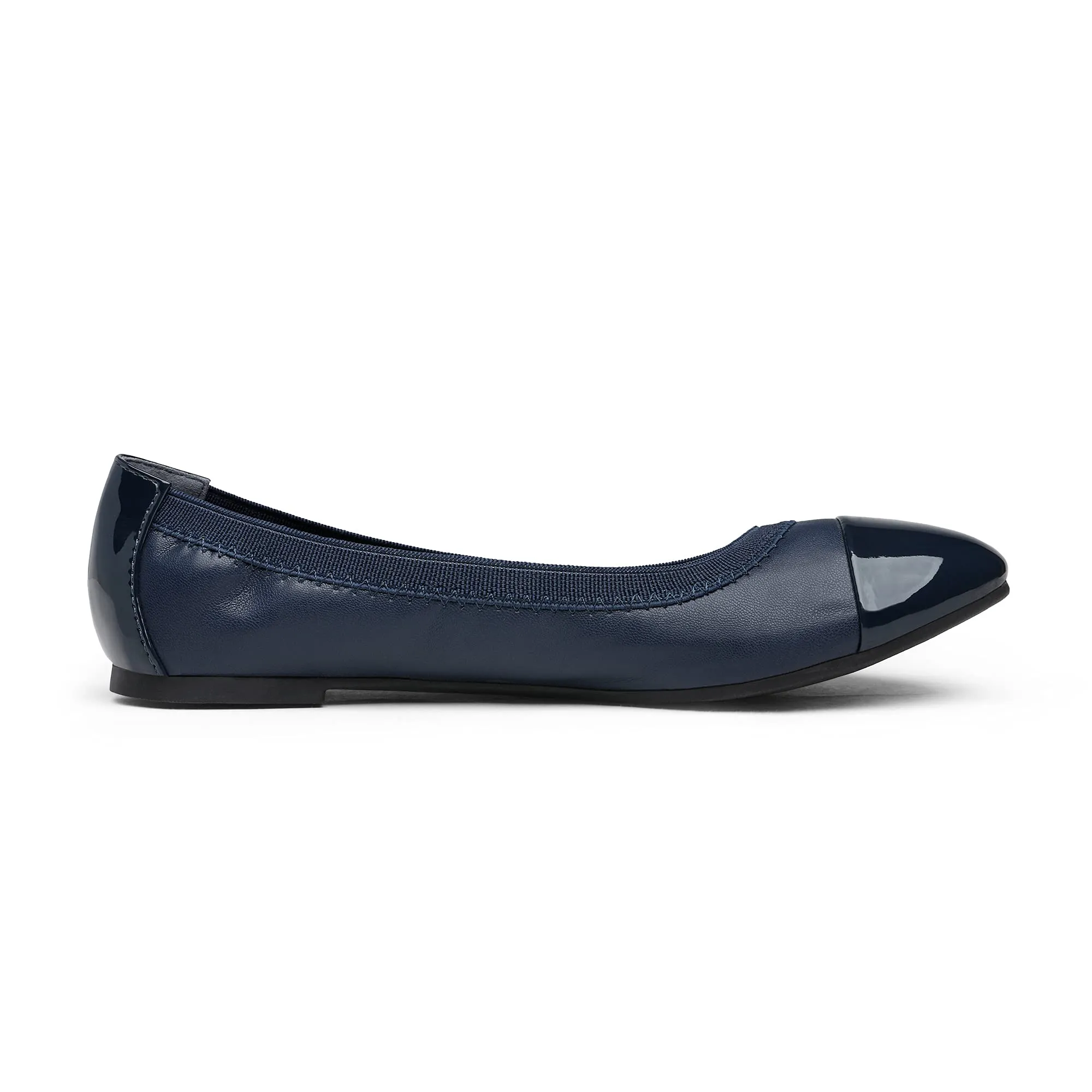 Dream Pairs Sole-Flex Navy Ballerina Fashion Slip On Walking Flats Ballerina Shoes