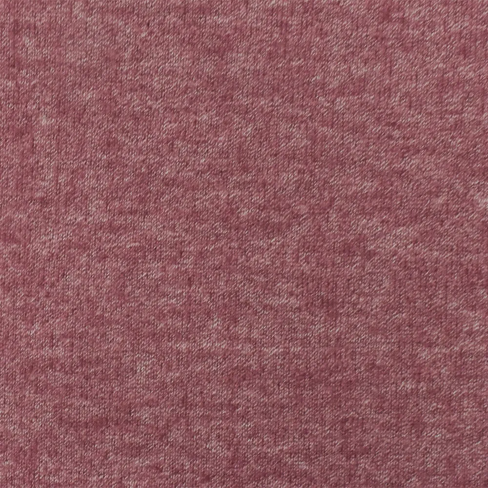 Dusty Wine-White Texture Stretch Poly Double Brushed Jersey Knit Fabric