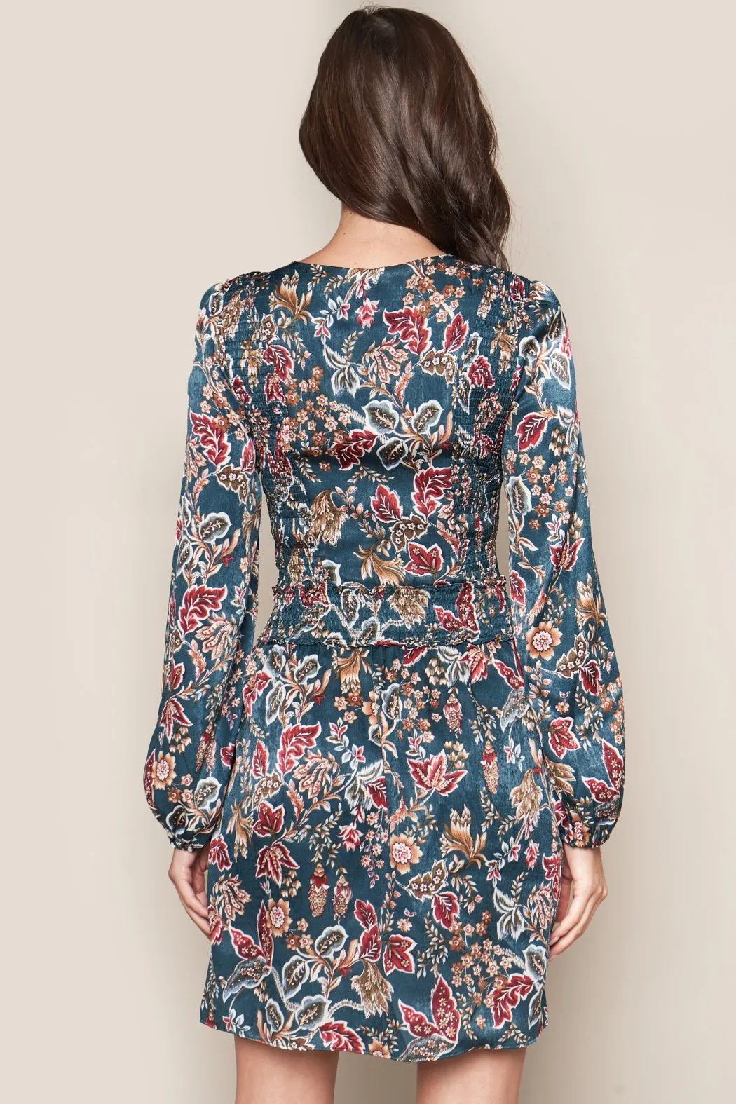 Elantra Long Sleeve Floral Mini Dress