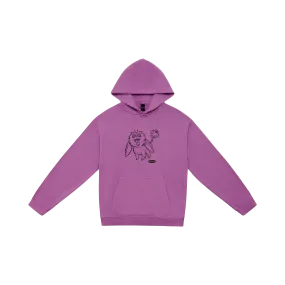 Emma with the Extra Eye Bejeweled Beasts Hoodie in Purple