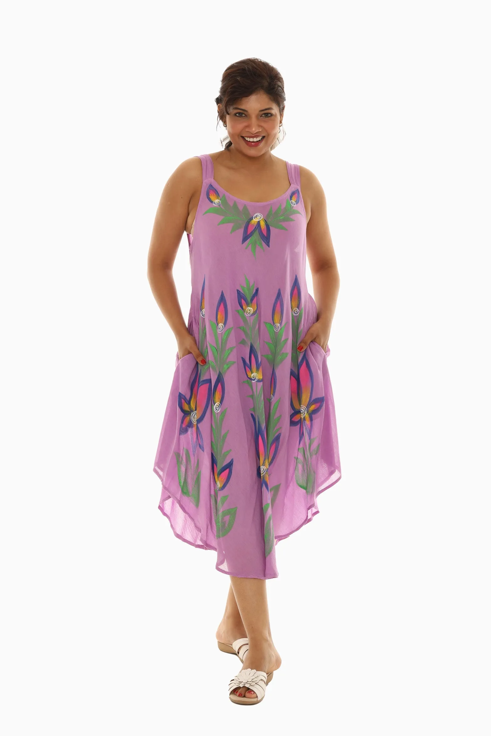 Floral Scoop Neck Sleeveless Sundress