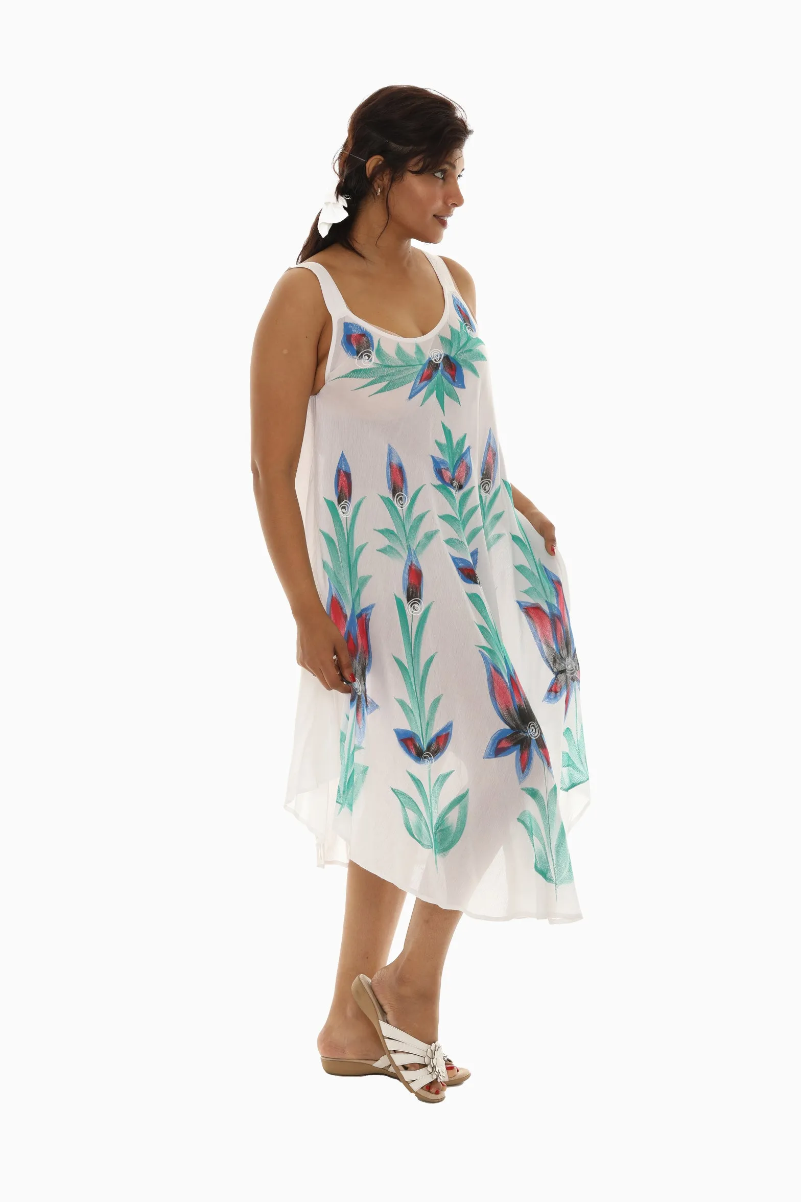 Floral Scoop Neck Sleeveless Sundress
