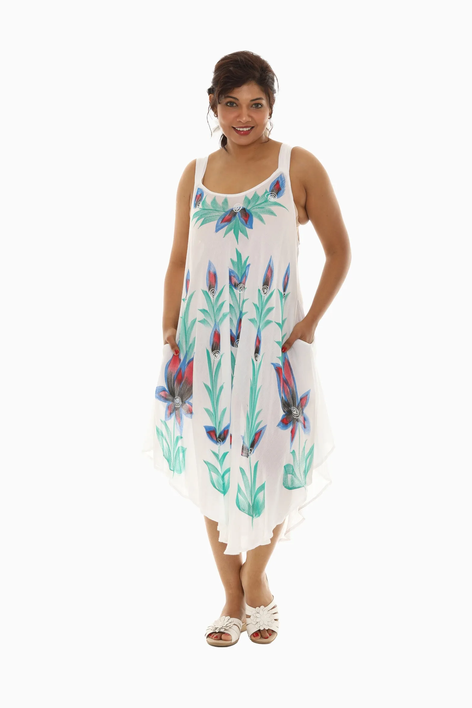 Floral Scoop Neck Sleeveless Sundress