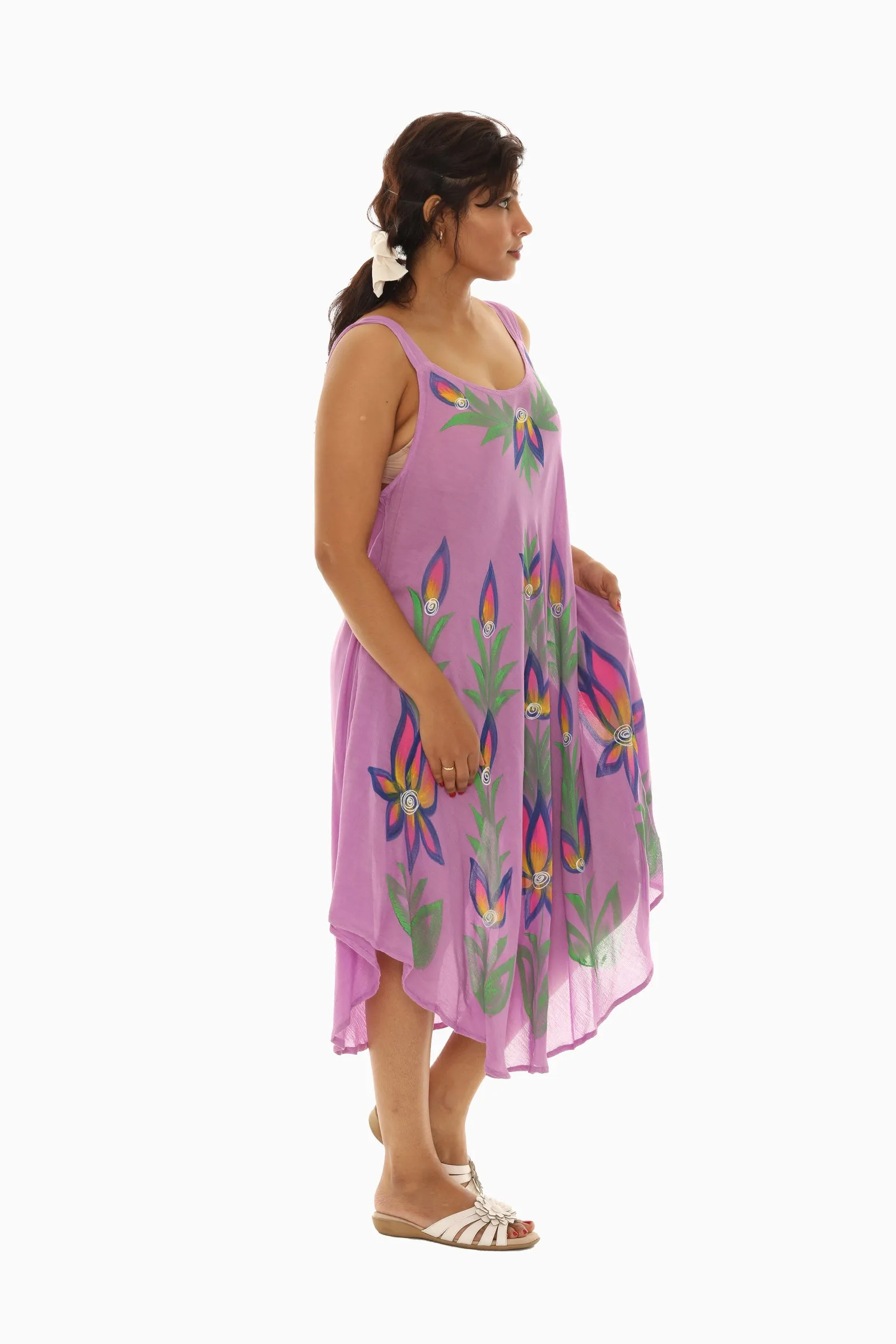 Floral Scoop Neck Sleeveless Sundress