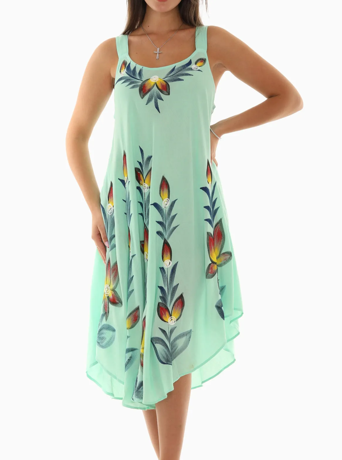 Floral Scoop Neck Sleeveless Sundress