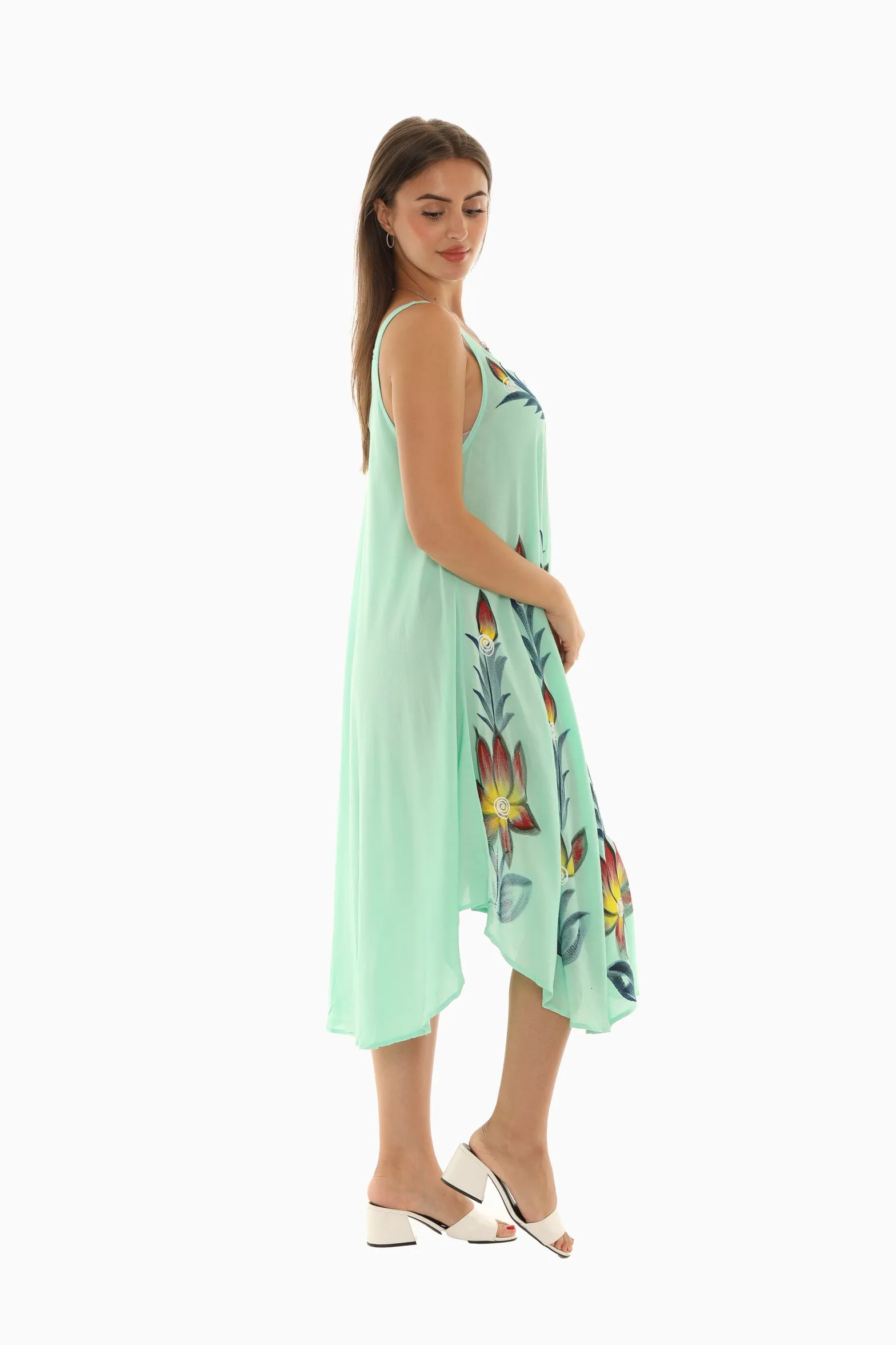 Floral Scoop Neck Sleeveless Sundress