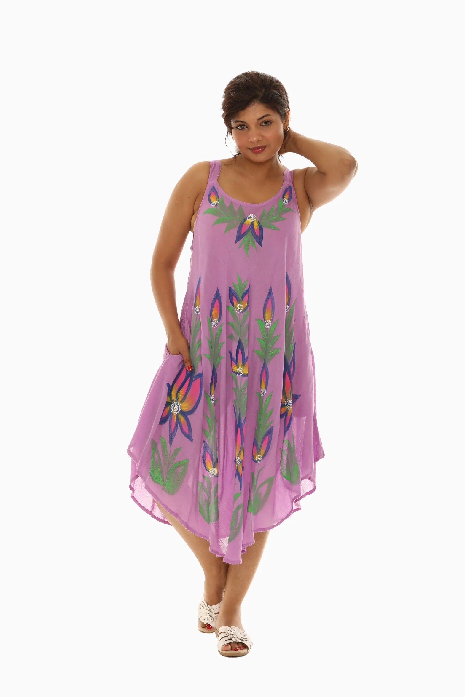 Floral Scoop Neck Sleeveless Sundress