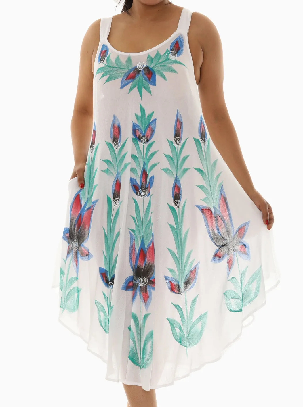 Floral Scoop Neck Sleeveless Sundress