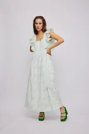 Greenpoint Maxi Dress - Green Flower