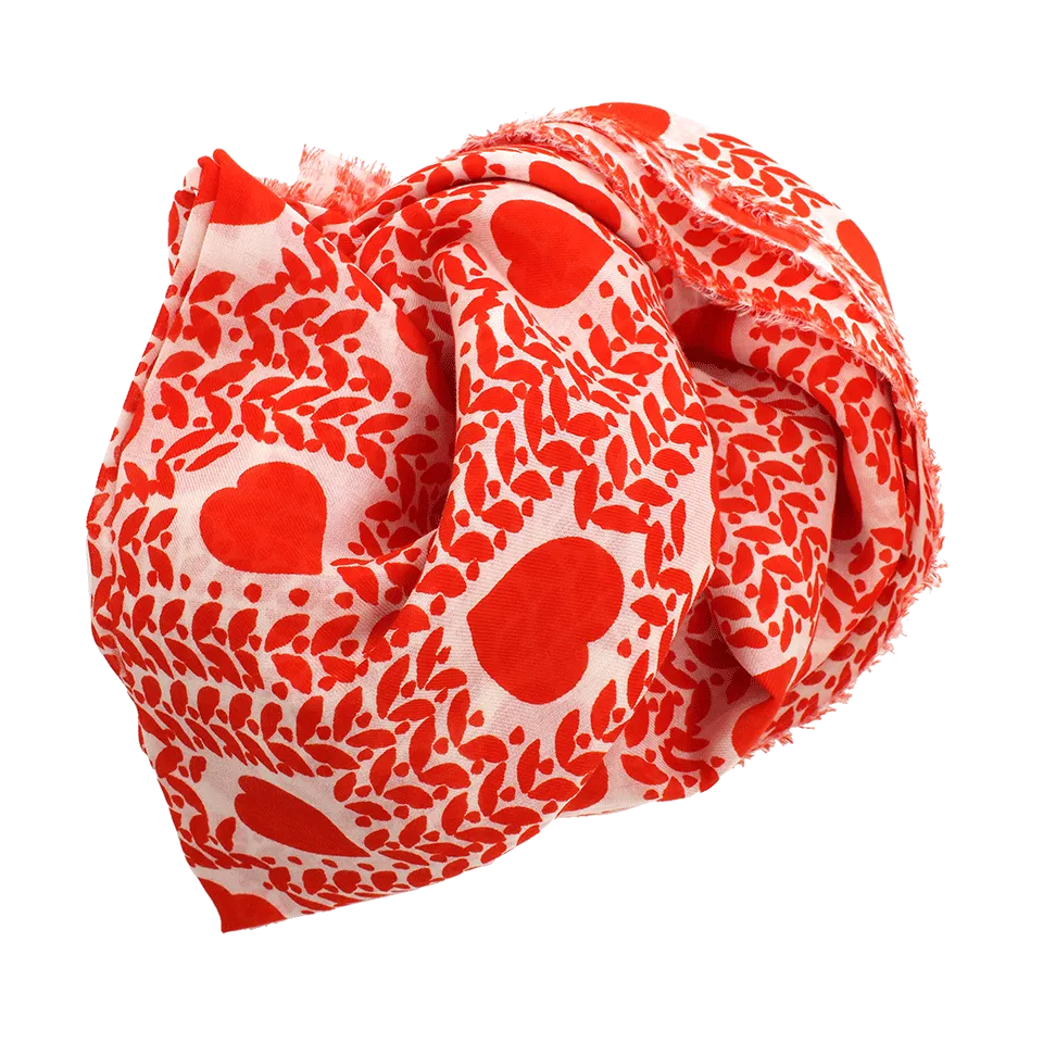 Heart Print Scarf