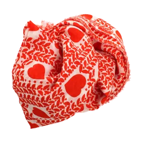 Heart Print Scarf