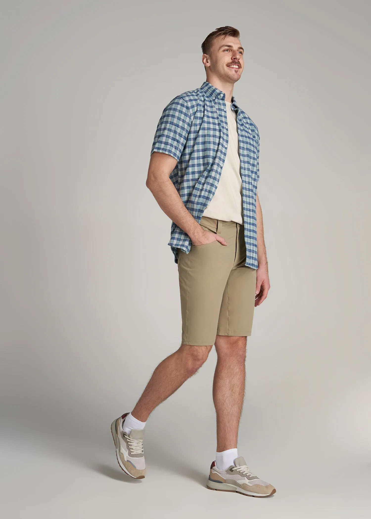 Hiking Shorts for Tall Men in Tan