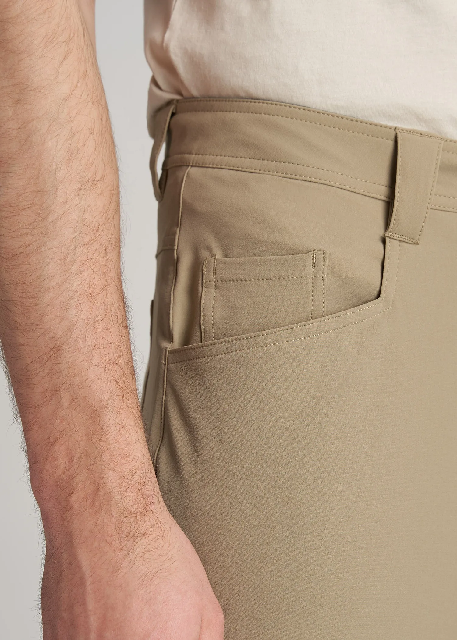 Hiking Shorts for Tall Men in Tan