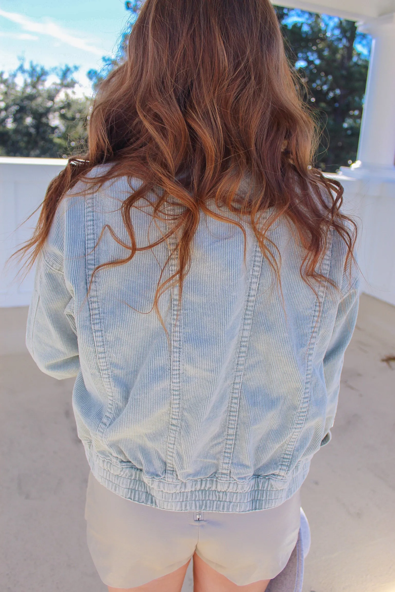 Huntington Washed Corduroy Jacket- Sage