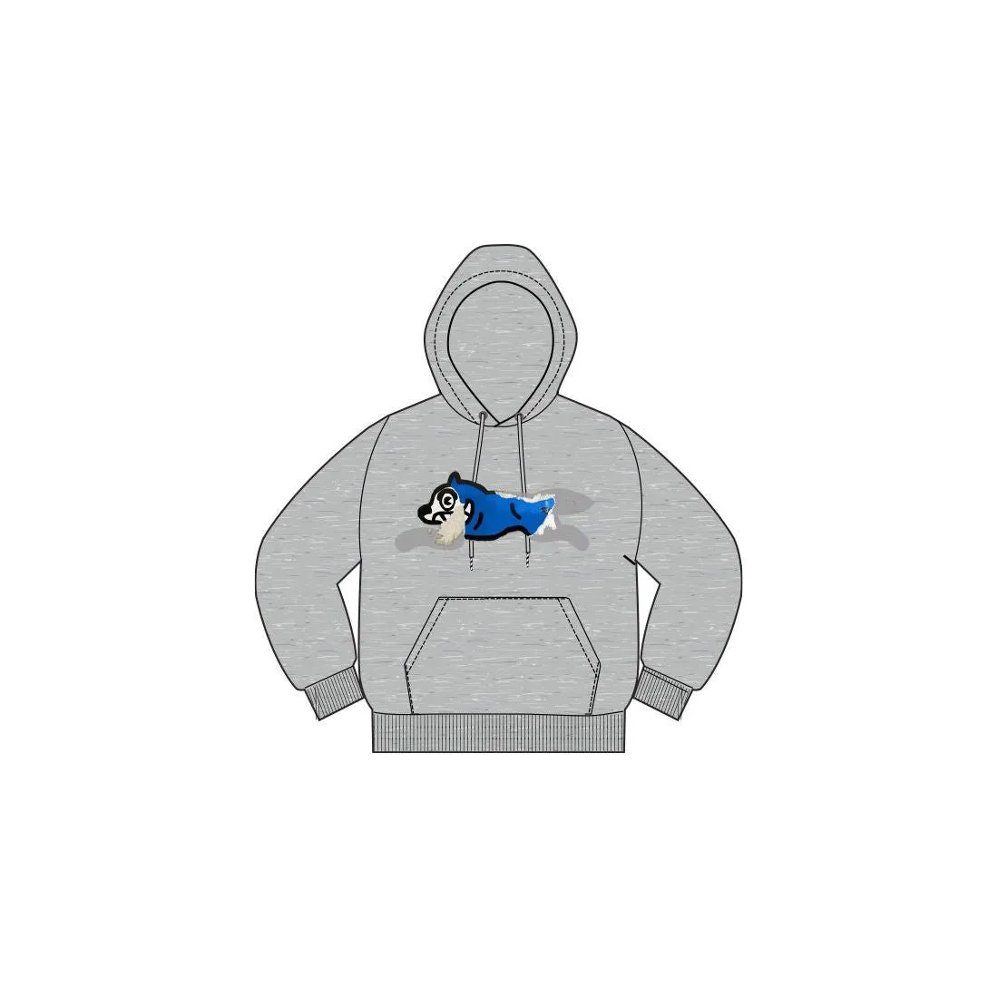 Ice Cream "Sticker" Heather Grey Hoodie (431-7303)