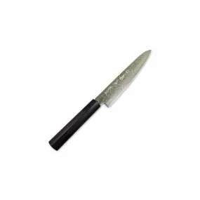 Kikuichi 6-inch Nickel Warikomi Damascus 45-Layer Utility Knife