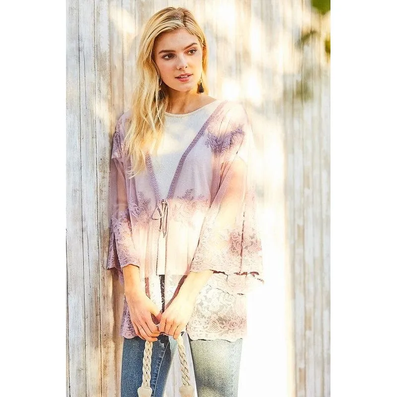 Lace cardigan Regular Size