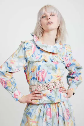 Laura Ashley x BATSHEVA Rhodri Blouse in Tulips
