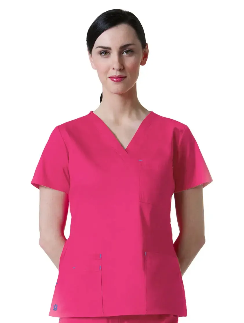 Maevn Women's Blossom 3 Pocket V-Neck Scrub Top