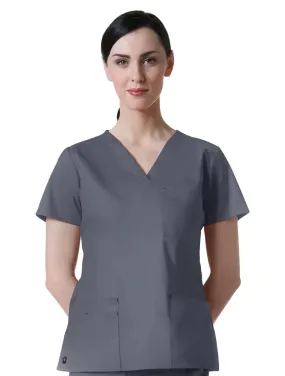 Maevn Women's Blossom 3 Pocket V-Neck Scrub Top