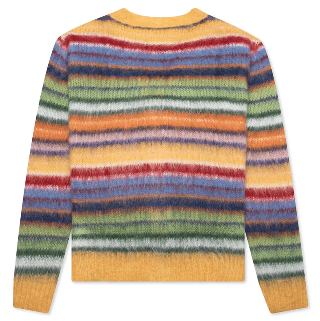 Marni Striped Mohair Cardigan Yellow Multi