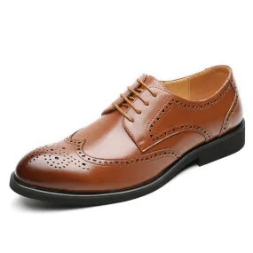 Mens casual loafers stylish hollow lace up formal loafers