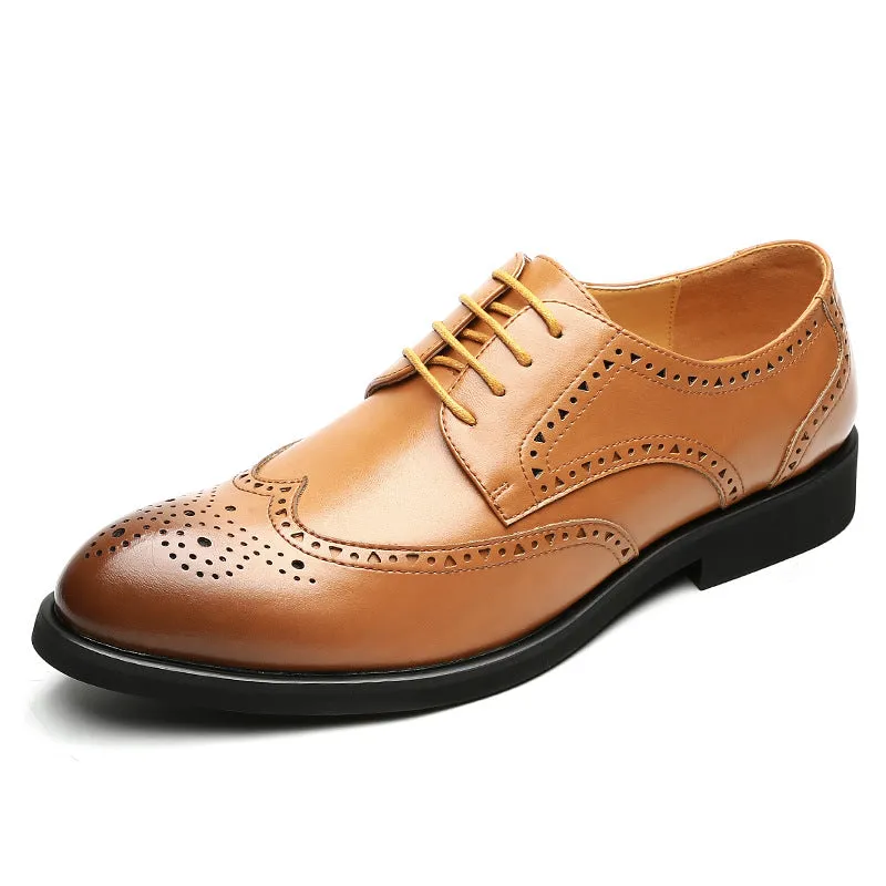 Mens casual loafers stylish hollow lace up formal loafers