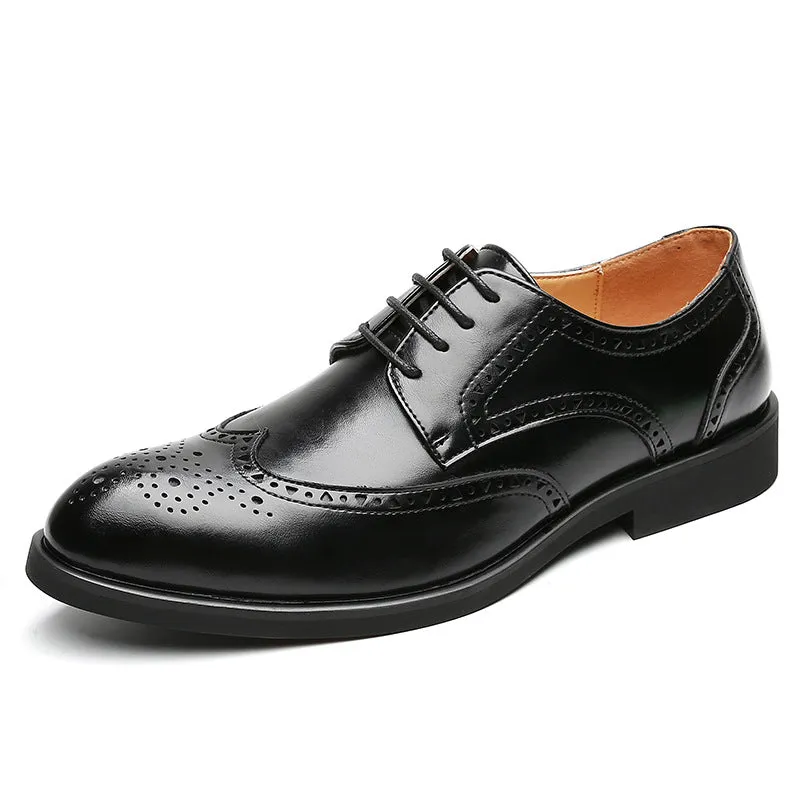 Mens casual loafers stylish hollow lace up formal loafers