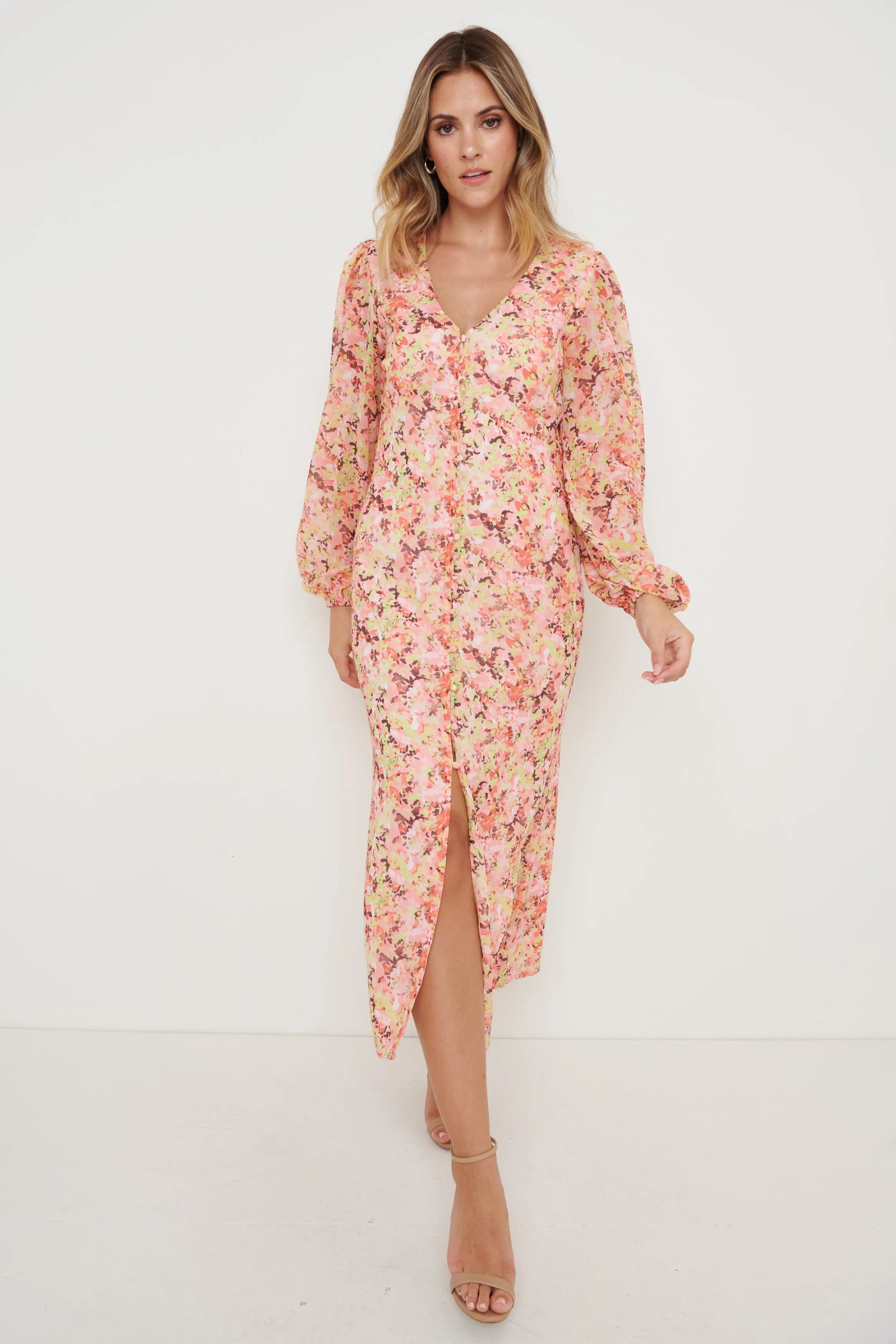 Naya Midaxi Dress - Abstract Floral