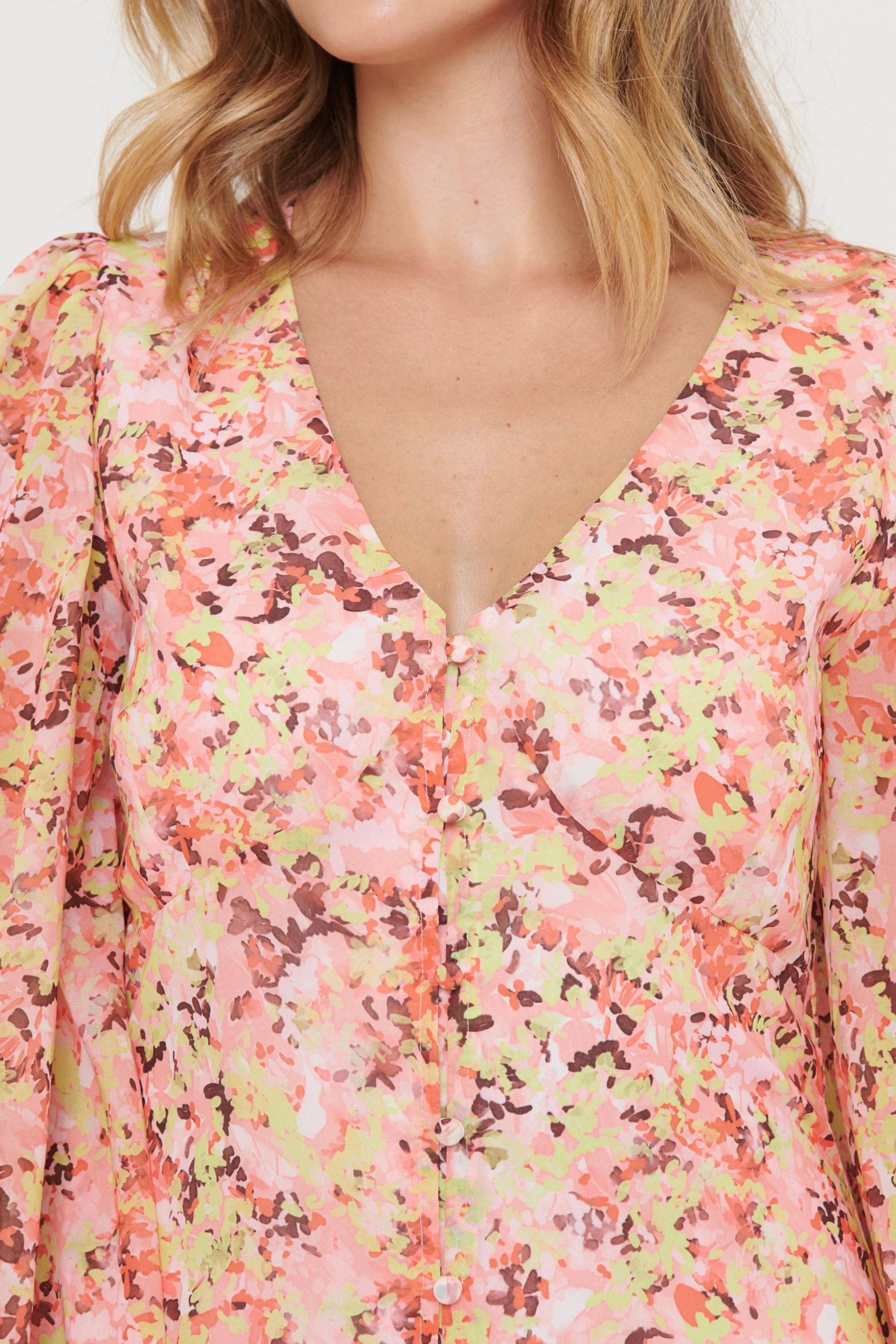 Naya Midaxi Dress - Abstract Floral