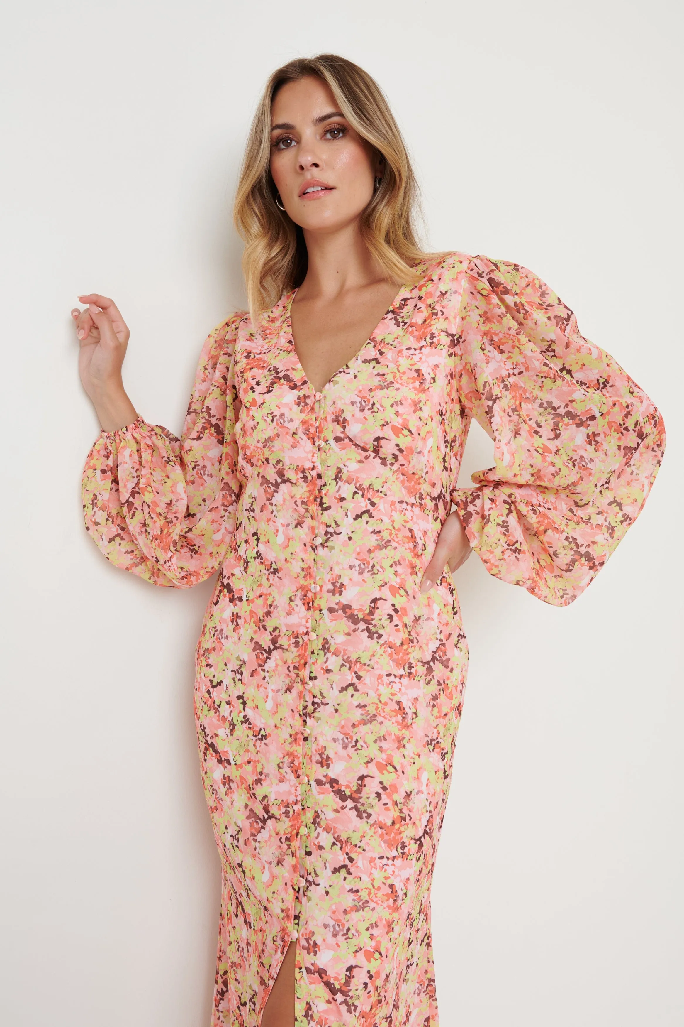 Naya Midaxi Dress - Abstract Floral
