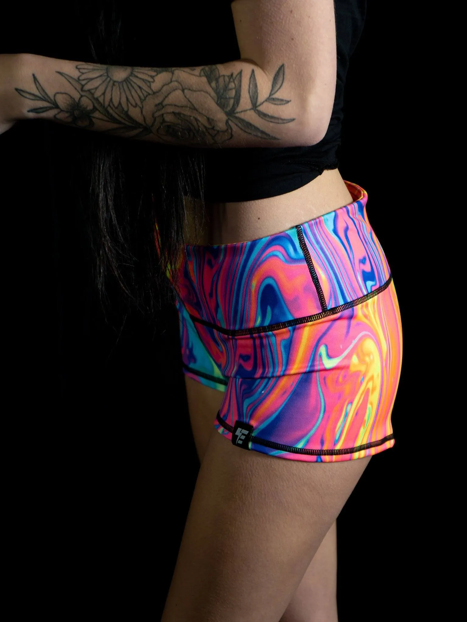 Neon Nuclear Yoga Shorts