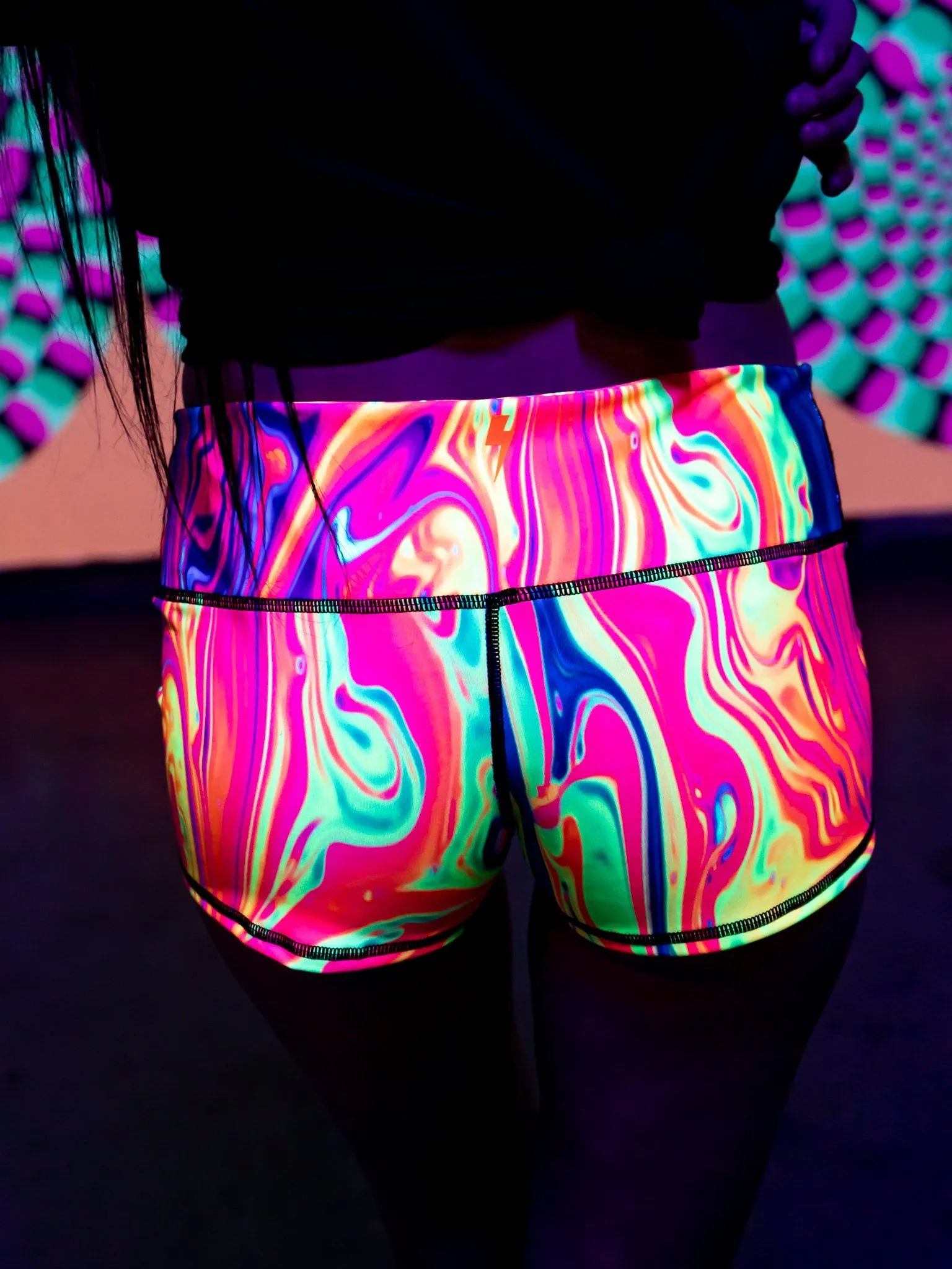 Neon Nuclear Yoga Shorts