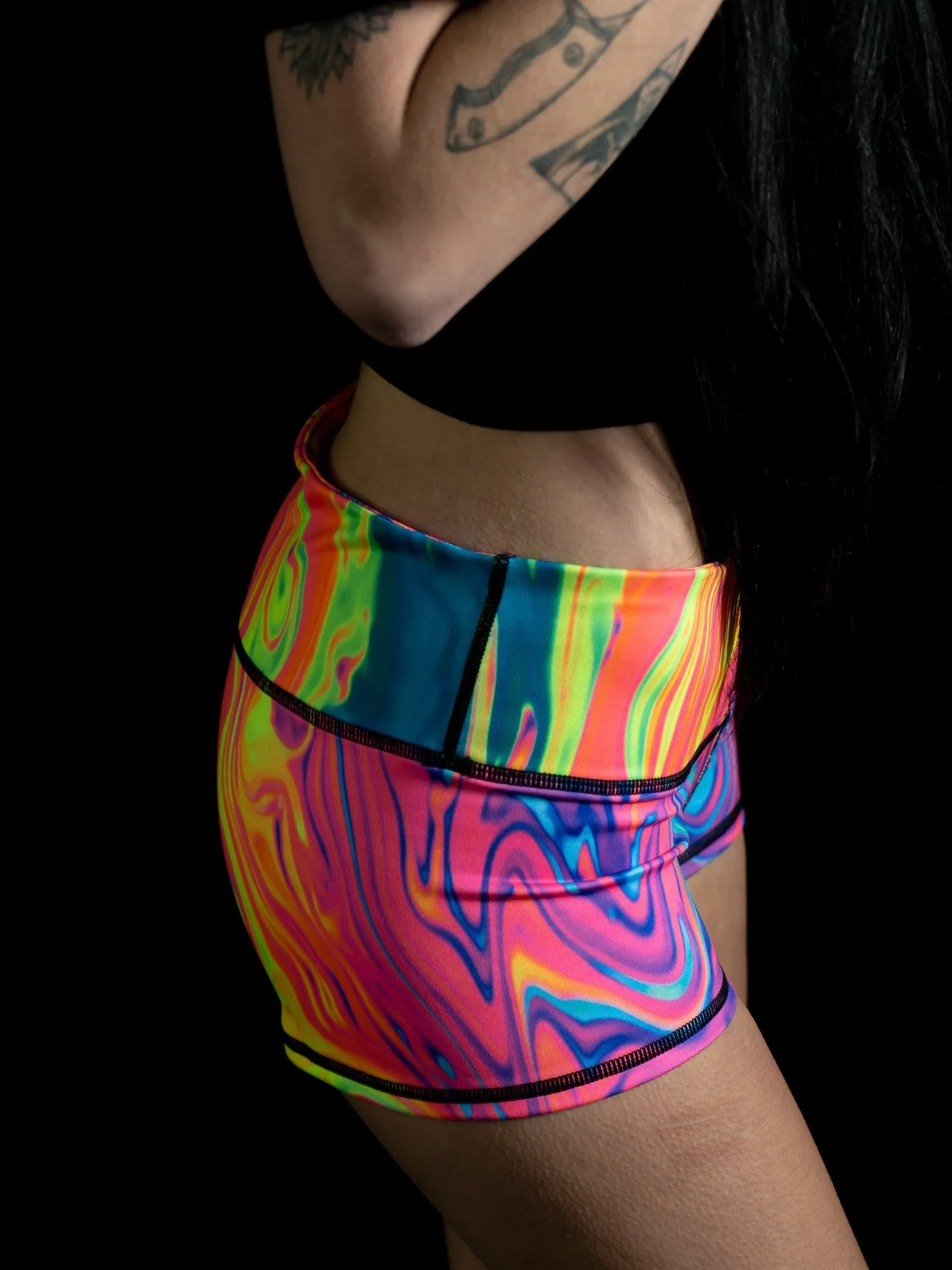 Neon Nuclear Yoga Shorts