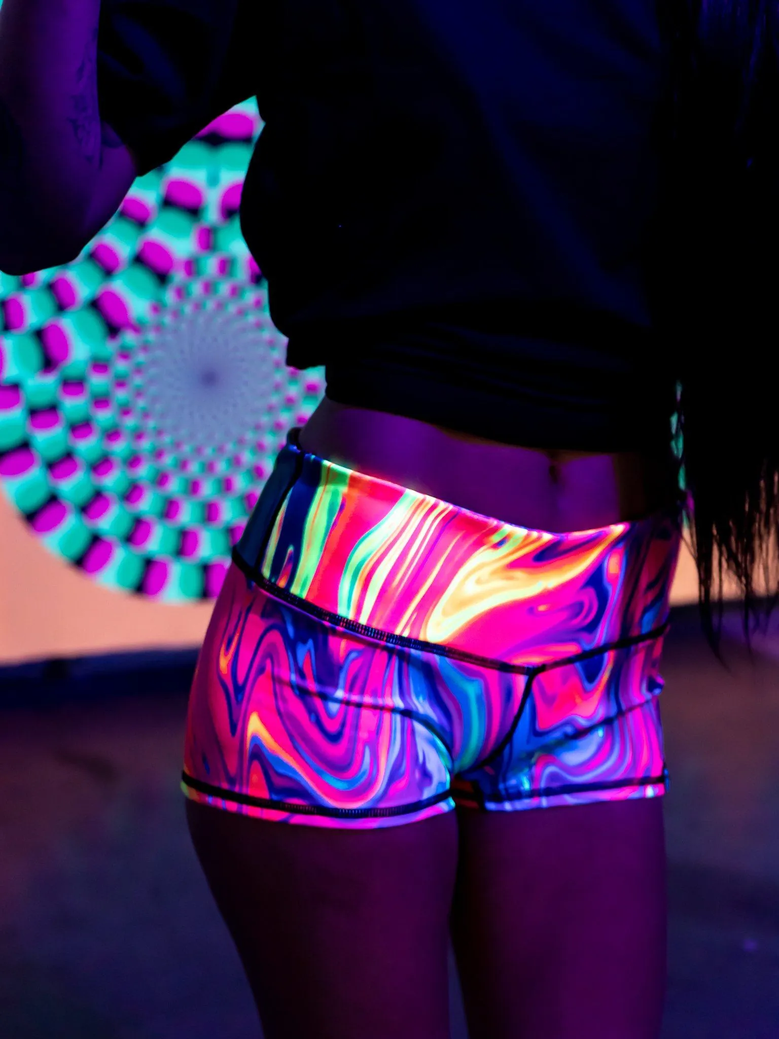 Neon Nuclear Yoga Shorts