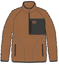 Offgrid 1/4 Zip Recycled Sherpa Fleece - Glazed Ginger